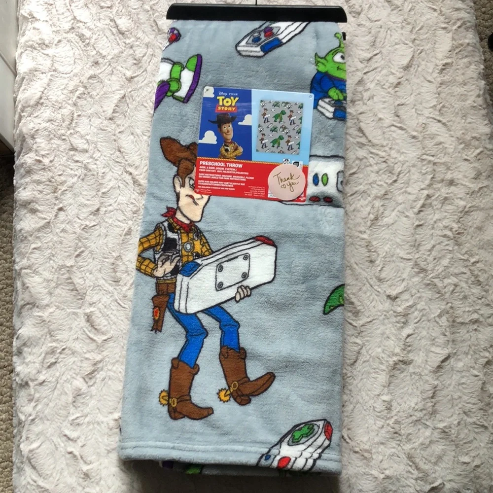 Disney Toy Story Toddler Preschool Kids Throw Blanket - Light Blue with Woody